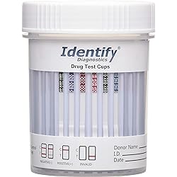 5 Pack Identify Diagnostics 6 Panel Drug Test Cup - Testing Instantly for 6 Different Drugs THC50, OXY, MOP, COC, BZO, AMP ID-CP6 5