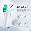 Touchless Thermometer for Adults, Digital Infrared Thermometer Gun with Fever Alarm, Forehead and Object 2 in 1 Mode, Fast Accurate Results White