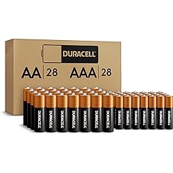 Duracell Coppertop AA AAA Batteries, 56 Count Pack Double A and Triple A Alkaline Battery with Power Boost Ingredients, Long-lasting Power Ecommerce Packaging