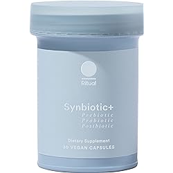 Ritual Synbiotic : Probiotic, Prebiotic, Postbiotic, 3-in-1 Formula for Gut Health, Bloat Support, Immune Support, Clinically-Studied, Delayed-Released Capsule Designed to Thrive, 30 Vegan Capsules