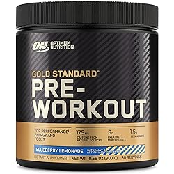 Optimum Nutrition Gold Standard Pre-Workout, Vitamin D for Immune Support, with Creatine, Beta-Alanine, and Caffeine for Energy, Keto Friendly, Blueberry Lemonade, 30 Servings Packaging May Vary