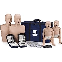 Prestan Take2 CPR Manikin & AED Trainer Kit with Feedback 2-Adult, 2-Infant, 2-AED UltraTrainers
