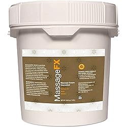 MASSAGE FX Unscented Massage Cream, 1 Gallon with 100% Pure Sweet Almond & Sunflower Seed Oil - Ivy, Arnica & Aloe, Deep Tissue to Relaxing Light Massages - Easy Glide - Non-Greasy - Paraben Free