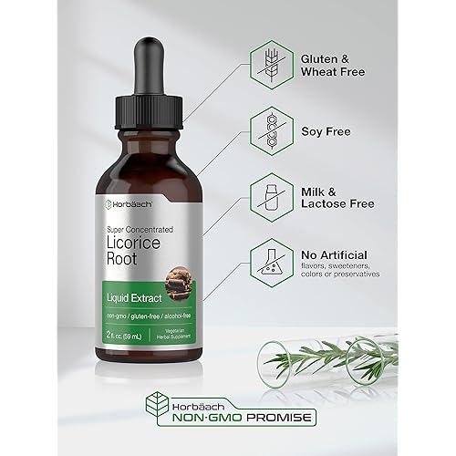 Licorice Root Extract | 2 oz | Alcohol Free | Vegetarian, Non-GMO, Gluten Free Liquid Tincture | by Horbaach