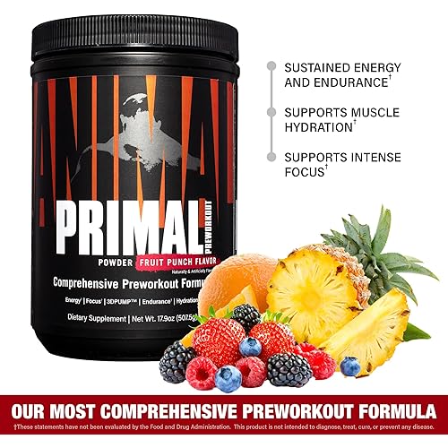 Animal Primal Preworkout Powder – Synergy of Energy, Focus, Endurance, Hydration and Absorption Carefully Dosed with Patented Ingredients for Maximum Effectiveness – Next Generation Preworkout Formula