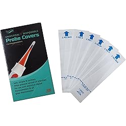 Premium Sterile Digital Thermometer Probe Covers Set of 100 Disposable Healthy & Universal Electronic Thermometer Cover Hygienic Hospital-Grade Thermometers Sleeve