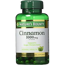Nature's Bounty Cinnamon 1,000 mg Caps, 100 ct