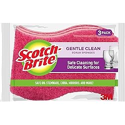 Scotch-Brite Delicate Care Scrub Sponge 3Pkg, 3 Count Pack of 1