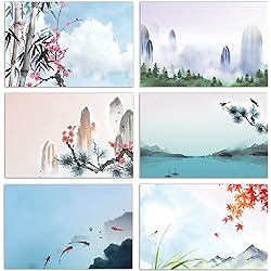 100-Pack All Occasion Greeting Cards, Assorted Blank Note Cards, 4 x 6 inch, 6 Japanese Watercolor Designs, Blank Inside, by Better Office Products, with Envelopes, 100 Pack