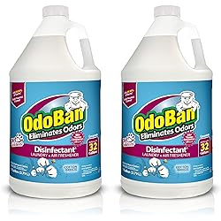 OdoBan Disinfectant Concentrate and Odor Eliminator, 2 Gallons, Cotton Breeze Scent