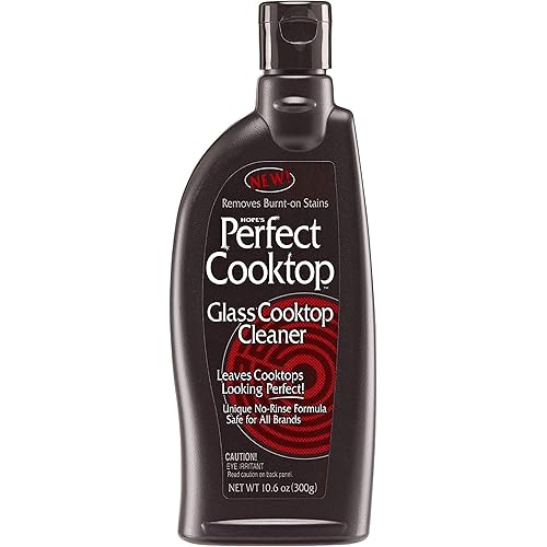 HOPE'S Perfect Cooktop Glass and Ceramic Cooktop Cleaner, Fast Acting and Removes Burnt on Stains from Glass Ceramic Smooth Top Ranges with its No Rinse Formula, 10.6 Fl Oz, Pack of 1