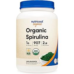 Nutricost Organic Spirulina Powder 2 LB - Pure, Certified Organic Spirulina