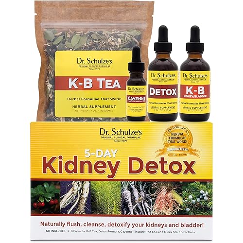 Dr. Schulze’s | 5-Day Kidney Detox | Detoxes & Cleanses Bladder | Herbal Dietary Supplement | Weight Loss Aid | Dissolves Kidney & Bladder Deposits | Support Urinary Tract Health