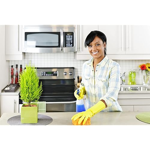 Soft Scrub Yellow Reusable Latex Household Glove Medium 2 Pair