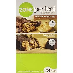 ZonePerfect Nutrition Bars, Fudge GrahamChocolate Peanut Butter Combo. 1.76 OZ, 24 Bars