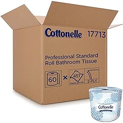 Cottonelle Professional Bulk Toilet Paper for Business 17713, Standard Toilet Paper Rolls, 2-Ply, White, 60 RollsCase, 451 SheetsRoll