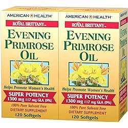 Evening Primrose Oil 1300mg Royal Brittany Twin Pack American Health Products 12