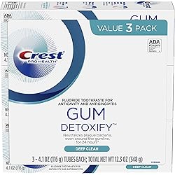 Crest Toothpaste Gum Detoxify Deep Clean, 4.1oz Pack of 3