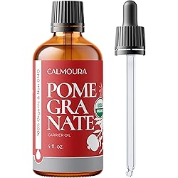 Organic Pomegranate Seed Carrier Oil 118mL 4oz — Therapeutic Grade, 100% Pure & Unrefined, Cold Pressed — for Skin, Hair, Nails, Massage Therapy, Relaxation, Soap Making, Chakra Balancing