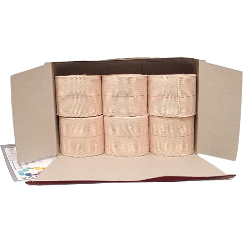 Elastic Adhesive Tape [6 Rolls] 2 Inch x 5 Yards Flexible First Aid Sports Stretch Bandage Tape for Ankle, Knee and Wrist Sprains