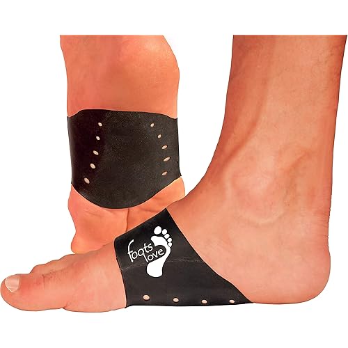 Foots Love Plantar Fasciitis Arch Support Braces-Sleeve Inserts. Cooling Air Pockets Cushions, Lifts & Relaxes Nerves. Arch and Heel Foot Care Fast Pain Relief