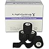Lightning X Cohesive Self-Adherent Bandage Wrap, 24 Pack, 2" x 5yds, Stealth Black