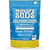 Molly's Suds 2-in-1 Original Laundry Powder with Oxygen Brightener Boost | Natural Laundry Detergent & Stain Remover | Peppermint with Hint of Lemon, 120 Loads