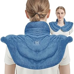 Microwave Heating Pad for Neck and Shoulders, Additional Large Weighted Add Microwavable Heated Neck Wrap Warmer, Freezer or Microwave Heating Pad for Pain Relief