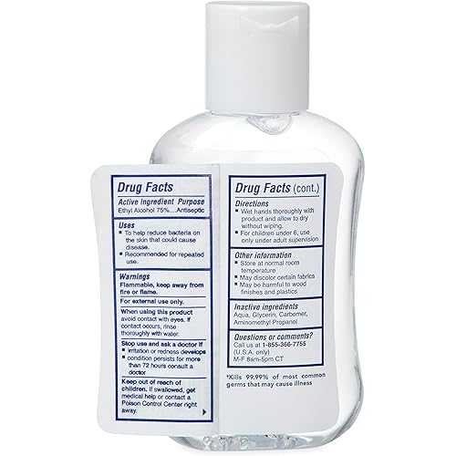 Dr. Talbot's Refreshing Gel Hand Sanitizer With Flip Cap, Fragrance Free, Travel Size 1.69 Fl Oz, pack Of 12, 12 Count,66026CS2