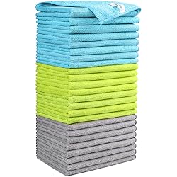 AIDEA Microfiber Cleaning Cloths-24Pack, Softer Highly Absorbent, Lint Free Streak Free for House, Kitchen, Car, Window Gifts12in.x12in.