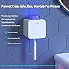 TAISHAN UV Toothbrush Sanitizer Holder，Sterilizer for All Toothbrushes with Mouthwash Cup,Toothbrush Holder for Bathroom Wall Mounted Wireless Charging，Touch Button Safety Feature, for Home and Travel