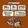 FITCRUNCH Snack Size Protein Bars, Designed by Robert Irvine, World’s Only 6-Layer Baked Bar, Just 3g of Sugar & Soft Cake Core 18 Snack Size Bars, Chocolate Chip Cookie Dough