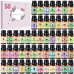 Essential Oil Set - Essential Oils - Pure Essential Oils - Perfect for Diffuser, Aromatherapy, Massage, Skin, Hair Care & Fragrance, Soap, Candle Bath Bombs Making, 50x10ml0.33fl.oz