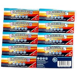 Elements 1.25 1 14 Size Ultra Thin Rice Rolling Paper with Magnetic Closure 10 Packs