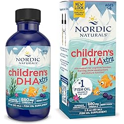 Nordic Naturals Children's DHA Xtra - Berry Flavored Omega-3 Fish Oil Supplement, 2x DHA to EPA Ratio, For Kid's Cognitive Development, Learning, Heart Health and Mood Support, 2 Ounces