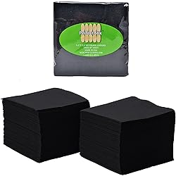 Perfect Stix Paper Cocktail Beverage Napkins, 2-Ply, Black Pack of 100