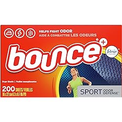 Bounce Fabric Softener Dryer Sheets with Febreze Freshness, Sport Odor Defense, 200 count