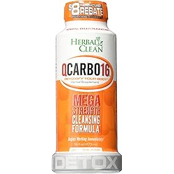 Herbal Clean QCarrbo16 Detox, Orange, 16 Fluid Ounce