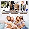 Jekayla Broom and Dustpan Set for Home with 54" Long Handle, Upright and Lightweight Dust pan and Brush Combo for Kitchen Room Office Lobby Floor Cleaning, Brown and Grey