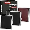 roygra Cigarette Case for Regular and King Size, Can't Fit 100's Size, PU Leather 20 Capacity - 3 Pack 2 Black Brown, 85mm King Size