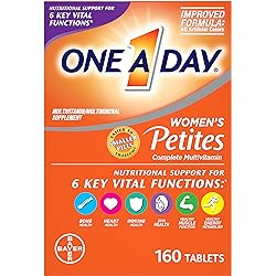 One A Day Women’s Petites Multivitamin,Supplement with Vitamin A, Vitamin C, Vitamin D, Vitamin E and Zinc for Immune Health Support, B Vitamins, Biotin, Folate as folic acid & more, 160 count