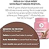 Flat Tummy Chocolate Protein for Women - Plant-Based Powder Supplement for Lean Muscle Growth, Muscle Recovery, Immunity Support - 21 Grams of Vegan, Gluten-Free, Dairy-Free, Soy-Free Protein