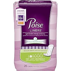 Poise Pantiliners 26 Count Pack of 3