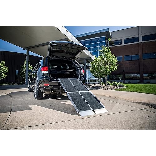 EZ-Access Suitcase Trifold Portable Ramp with an Applied Slip-Resistant Surface, 10 Foot