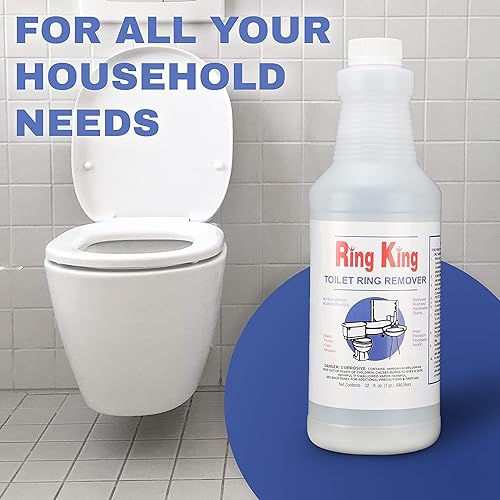 Ring King Toilet Ring Remover, NatureTek Toilet Bowl Cleaner, Multi-Surface Calcium, Water Scale, Rust, Red clay, and Lime stain remover, Fast Acting No Scrubbing