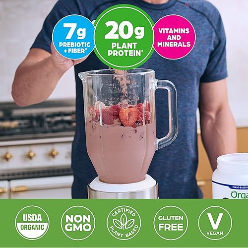 Vegan Protein Meal Replacement Powder by Orgain - 20g of Protein, Certified Organic and Plant Based, No Gluten, Soy or Dairy, Non-GMO, Creamy Chocolate Fudge, 2.01lb Packaging May Vary