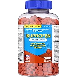 Rite Aid Ibuprofen, 200mg - 1000 Tablets | Pain Reliever and Fever Reducer