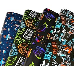 Gaming Wrapping Paper - Birthday Wrapping Paper for Boys, 12 Sheets Video Game Wrapping Paper for PokemonMinecraftMarioFortnite Lover, 20 x 28 Inches Per Sheet