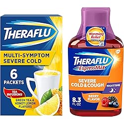 Theraflu ExpressMax Severe Cold and Cough 8.3 oz Syrup Plus Theraflu Multi-Symptom Severe Cold 6 ct Powder