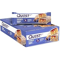 Quest Nutrition Blueberry Cobbler Hero Protein Bar, Low Carb, Gluten Free, Soy Free, 10 Count